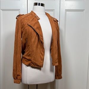 Blank NYC Women's Orange Sueded Jacket